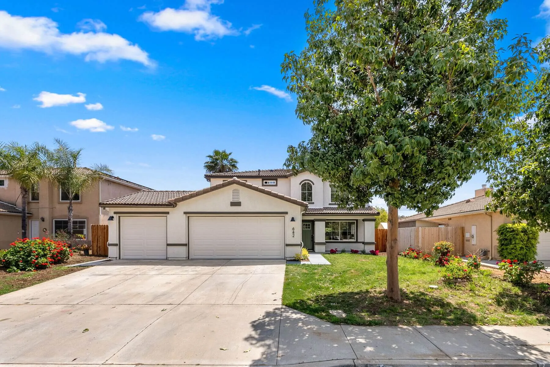 Home exterior before renovation work in Escondido, California