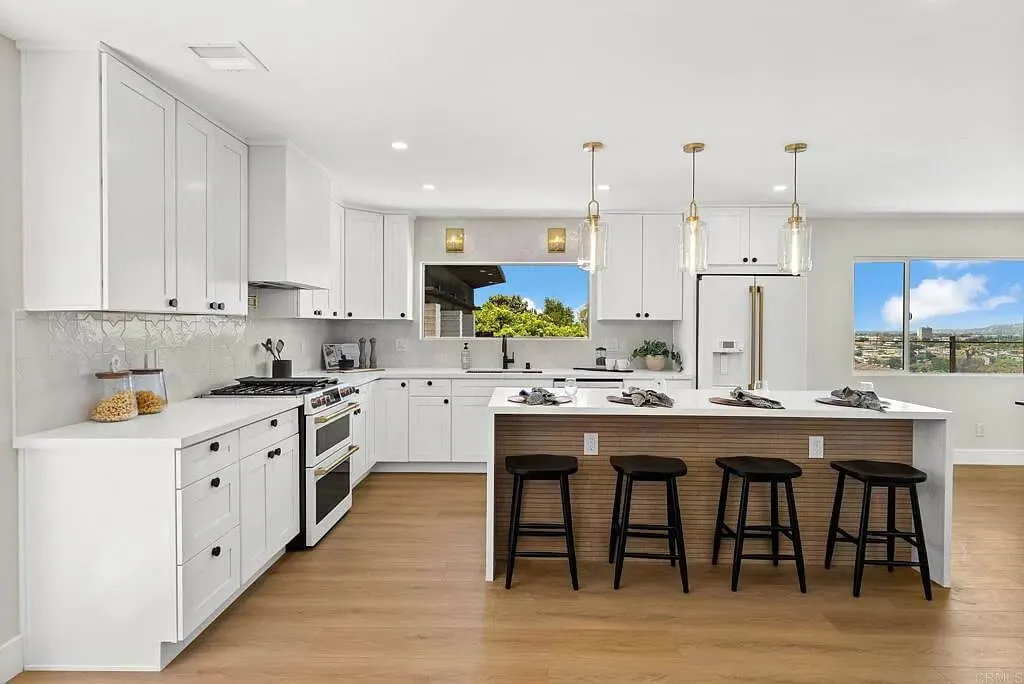 Finished kitchen with custom cabinetry in a San Diego home renovation